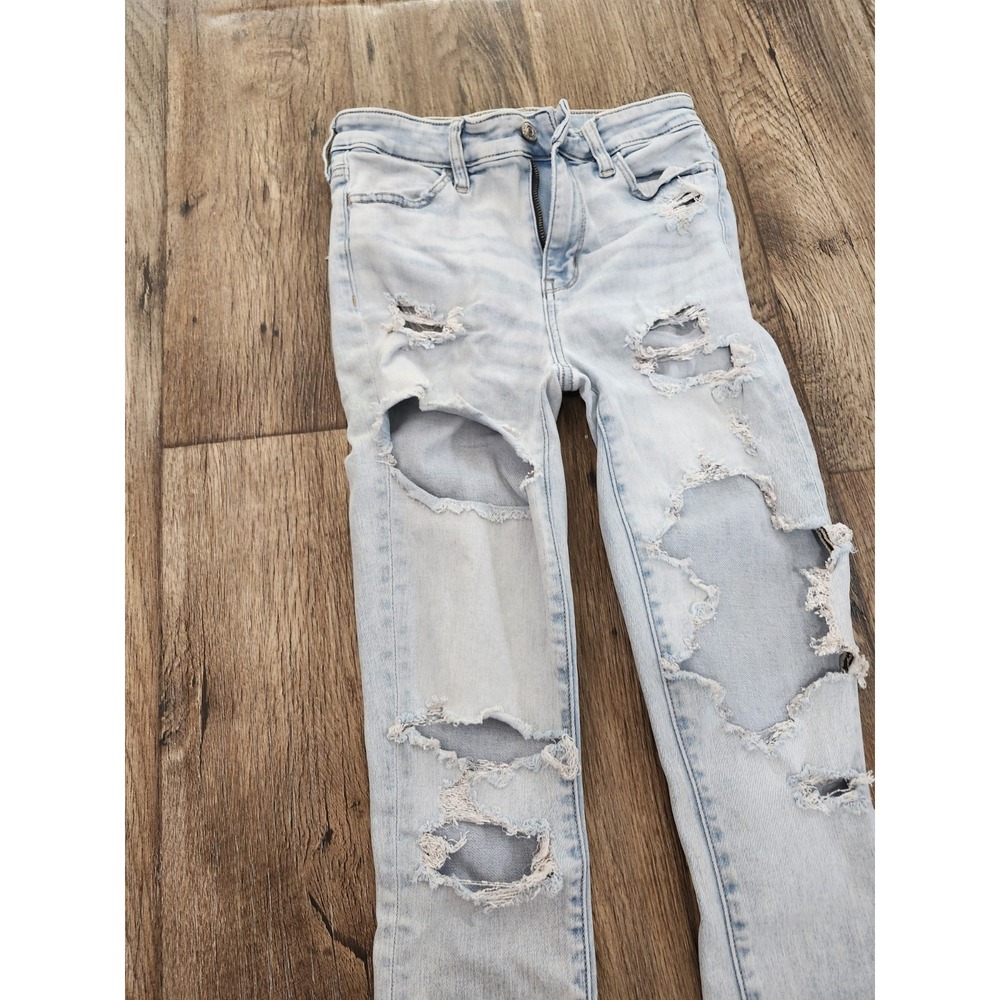 American Eagle Jeans Next Level Stretch 26 x 26 Jegging Distressed Destroyed - Picture 9 of 16